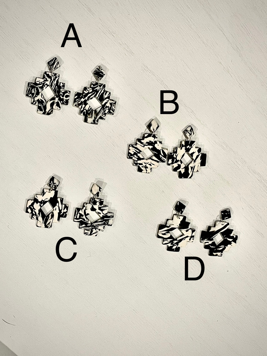 Black/White Funky Dangle